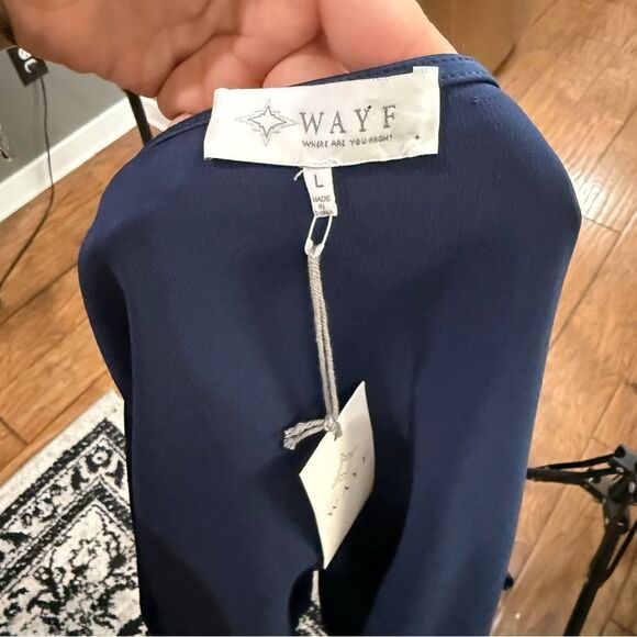 WAYF Blur Satin Wrap Crop Top Long Sleeve NWT - Picture 12 of 12